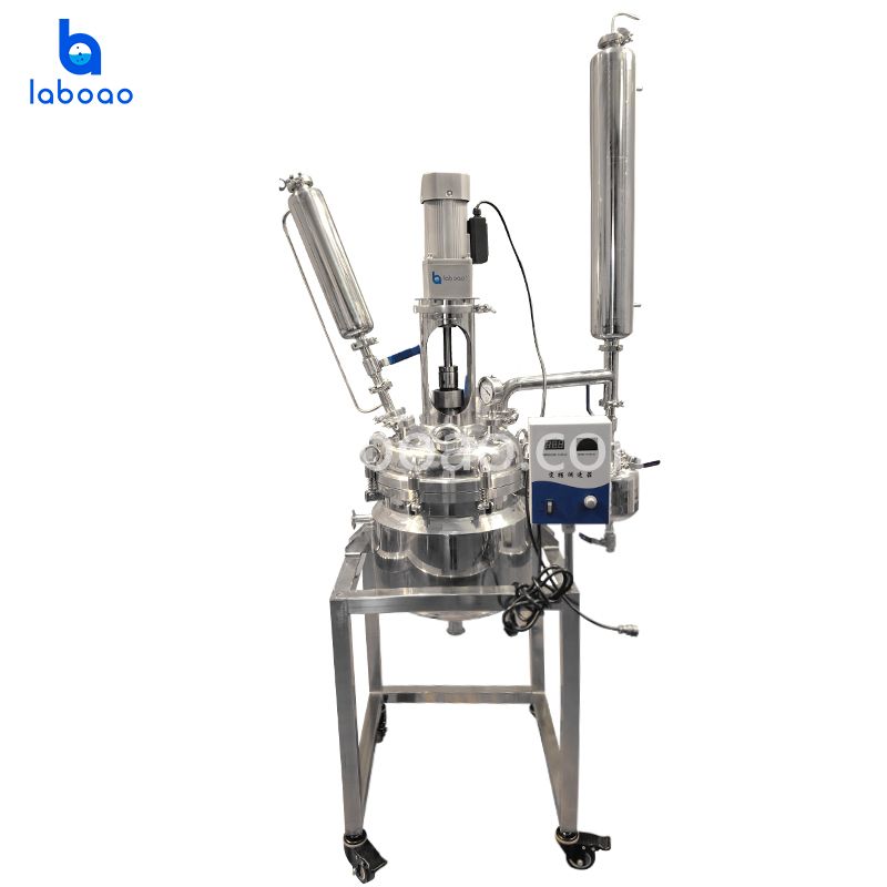 Химический реактор из нержавеющей стали с рубашкой емкостью 10 л