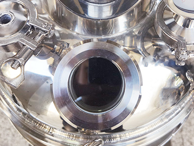 Химический реактор из нержавеющей стали с рубашкой емкостью 10 л деталь - Визуализировано стеклянное окно, можно увидеть реакцию в корпусе чайника.