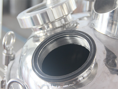 Реактор из нержавеющей стали с двухслойной рубашкой емкостью 50 л деталь - Визуализировано стеклянное окно, можно увидеть реакцию в корпусе чайника.