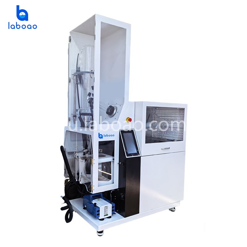 Роторный испаритель с защитным устройством и автоматическим сливом жидкости